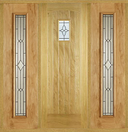 Solid oak external cottage doors
